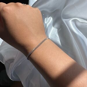 Silver Curb Chain Bracelet